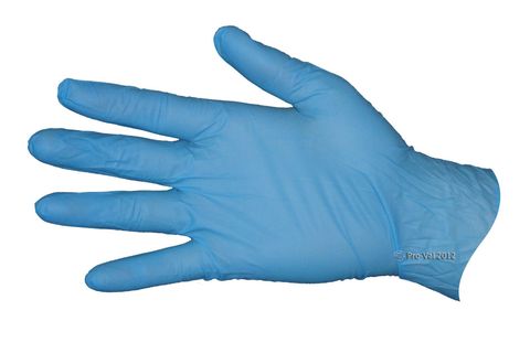 Nitrile Blue PF Med Gloves CLEARANCE
