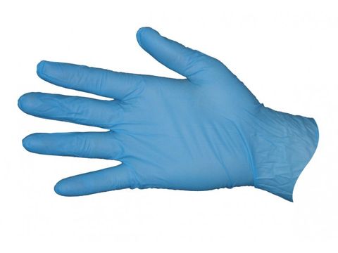 Nitrile Blue PF Large Gloves CLEARANCE