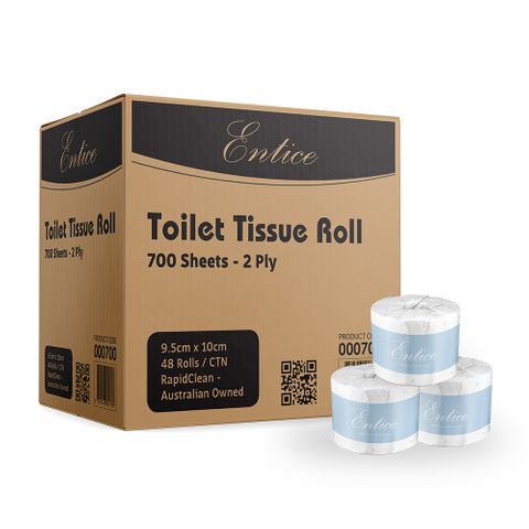 Entice 700sht 2ply Toilet Roll CTN48