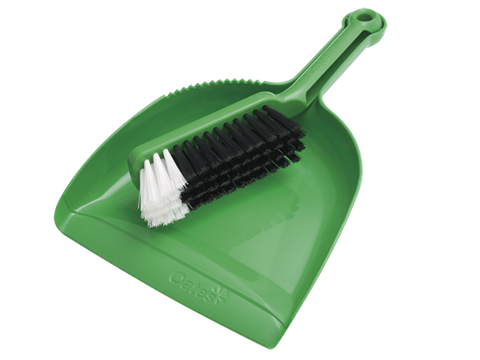 Dustpan & Bannister Brush Set - Green