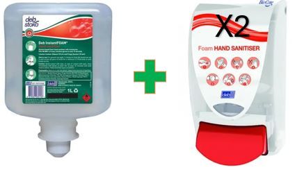 Instant Foam Hand Sanitiser 1lt ctn+2dis