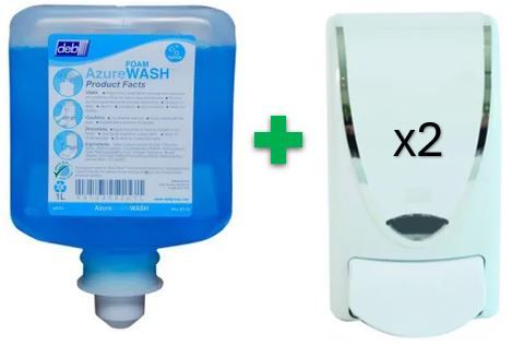 Deb Azure Foam Wash 1L ctn6 pods+2 disp