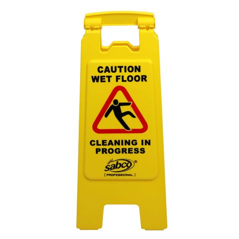 Caution Wet Floor A Frame sign YELLOW