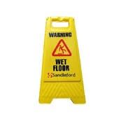 Caution Wet Floor A Frame sign YELLOW