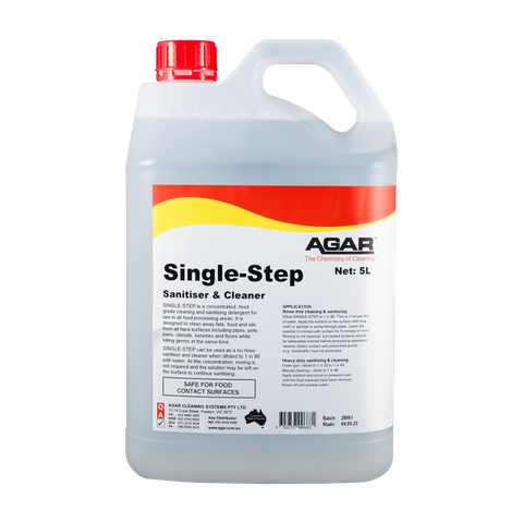 Agar Single Step Sanitiser & Cleaner 5L