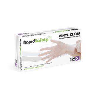 Vinyl Gloves XL Clear 4.5gm P/F pkt10