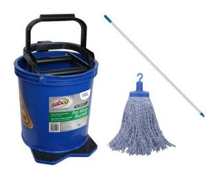 SABCO Blue Bucket+mop+handle pkg