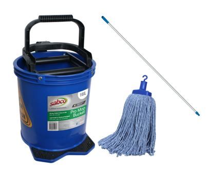 SABCO Blue Bucket+mop+handle pkg