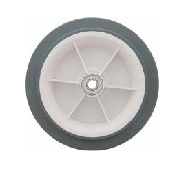 Wheel Polivac 8" C/W Cap Grey Rubber