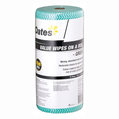 165404- Oates Value Wipes - Green