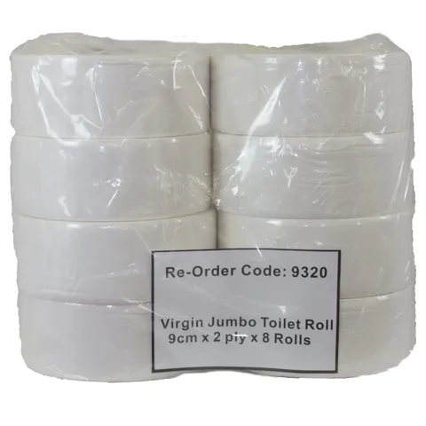 Jumbo Toilet Roll 300m 2ply 9cm