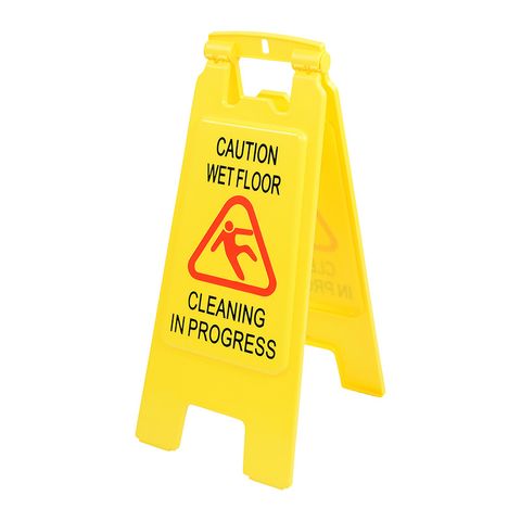 Caution Wet Floor A Frame sign YELLOW