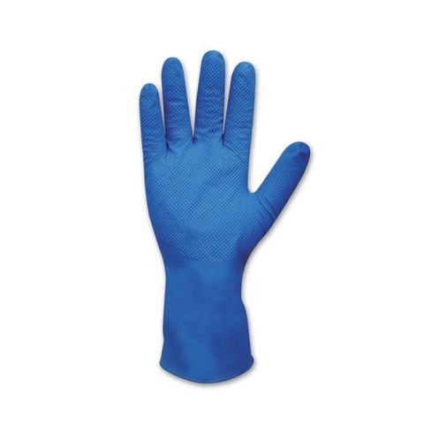 Nitrile Diamond Grip, Long Cuff Blue(M)