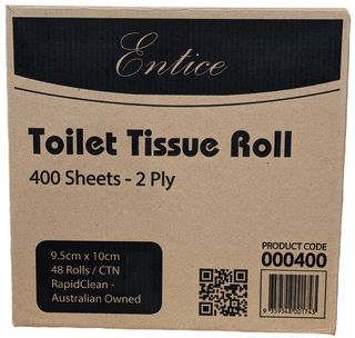 Entice 400sht 2ply Toilet Roll CTN48