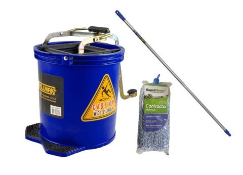 Pullman Blue Mop Handle Bucket package