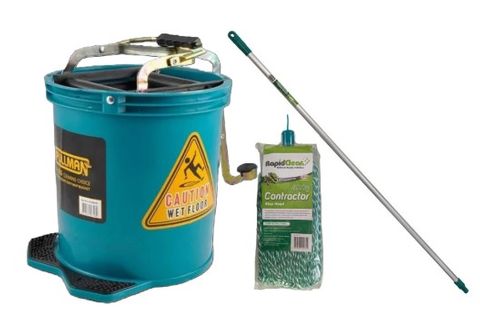 Pullman Green Mop Handle Bucket package