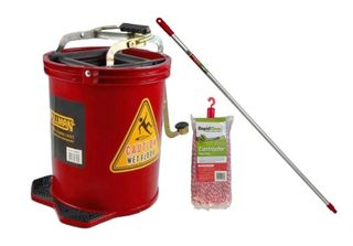 Pullman Red Mop Handle Bucket package