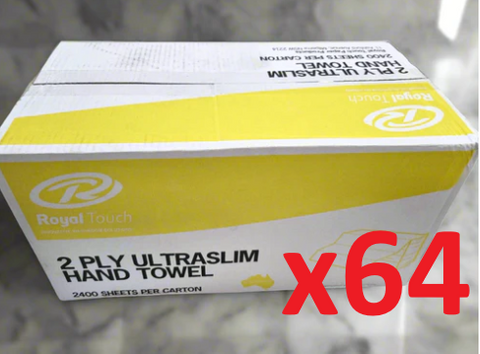 PLT64 Ultraslim Hand Towel Ctn 2400 2ply