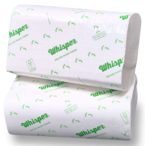 Whisper Slimline Hand Towel ct4000 1ply