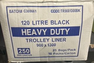 120 Ltr Black TB Liners 1300x900 27um