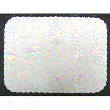 TRAYCOVERS - WHITE SCALLOPED EDGE