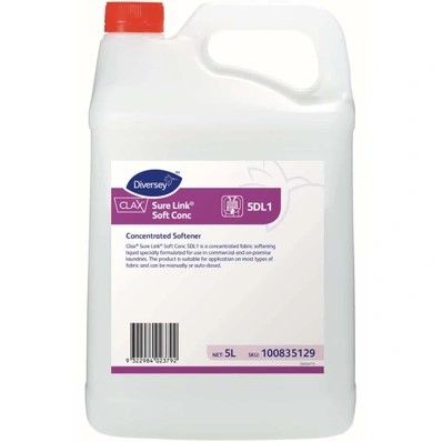 DIVERSEY SURELINK CLAX SOFT CONC 5DL1 FABRIC SOFTENER 5L