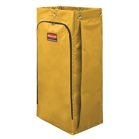 RUBBERMAID JANITOR CART VINYL 128L YELLOW BAG