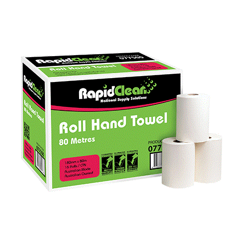 RAPIDCLEAN ROLL HAND TOWEL - 16 ROLLS