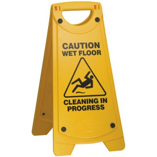 OATES NON SLIP "A" FRAME CAUTION WET FLOOR SIGN YELLOW