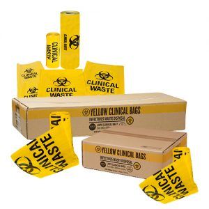 240LT YELLOW CLINICAL WASTE BAGS - 100 BAGS PER CARTON