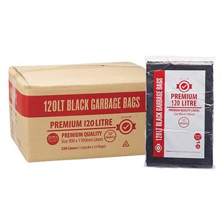 AUSTAR 120L PREMIUM BLACK GARBAGE BAGS