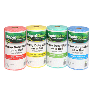 RAPIDCLEAN HEAVY DUTY WIPES ROLL - RED