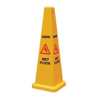 EDCO SAFETY CONE WET FLOOR YELLOW