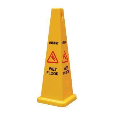 SAFETY CONE WET FLOOR - YELLOW