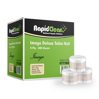 RAPIDCLEAN DELUXE TOILET PAPER 2PLY (48 ROLLS X 400SHEETS)