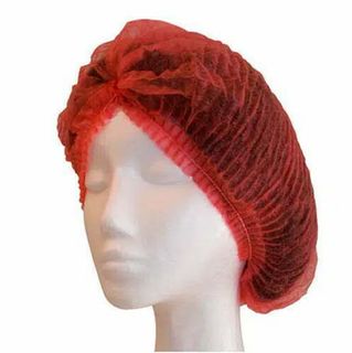 PROVAL CRIMPED BERETS 21' DISPOSABLE RED