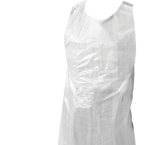 PRO-VAL DISPOSABLE APRON 500 CARTON - WHITE