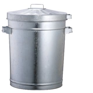 OATES GALVANISED GARBAGE BIN - 46LT