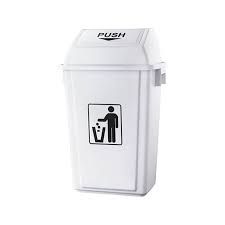 OATES WHITE FLIP BIN 55L
