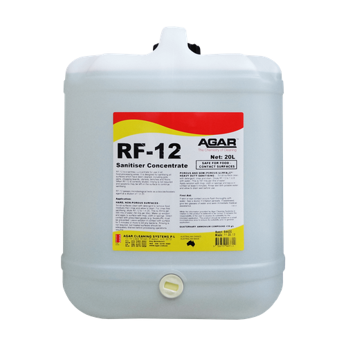 AGAR RF-12 NO RINSE SANITISER 20L