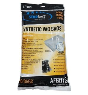 CLEANSTAR AF607S SYNTHETIC FABRIC VAC BAGS (10 PACK)