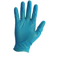 STRETCH BLUE PF VINYL EXAMINATION GLOVES (SMALL)