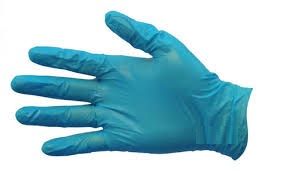 STRETCH BLUE PF VINYL EXAMINATION GLOVES (X-LARGE)