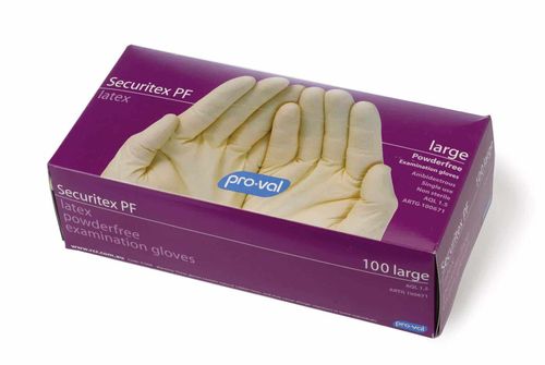 SECURITEX PF LATEX EXAMINATION GLOVES LARGE