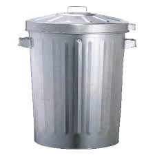OATES GALVANISED BIN WITH LOCKABLE LID 76L