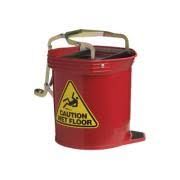 OATES WIDE MOUTH ROLLER WRINGER BUCKET 16L - RED