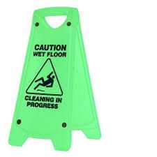 OATES NON SLIP "A" FRAME CAUTION WET FLOOR SIGN - GREEN - PRODUCT IS DISCONTUNIED. LIMITED STOCK AVAILABLE