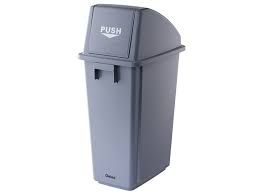 OATES GREY SLIMLINE FLIP BIN 58L