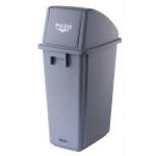 OATES 58L SLIMLINE FLIP BIN - GREY