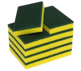 GREEN SCRUBBING SPONGE 10 PACK